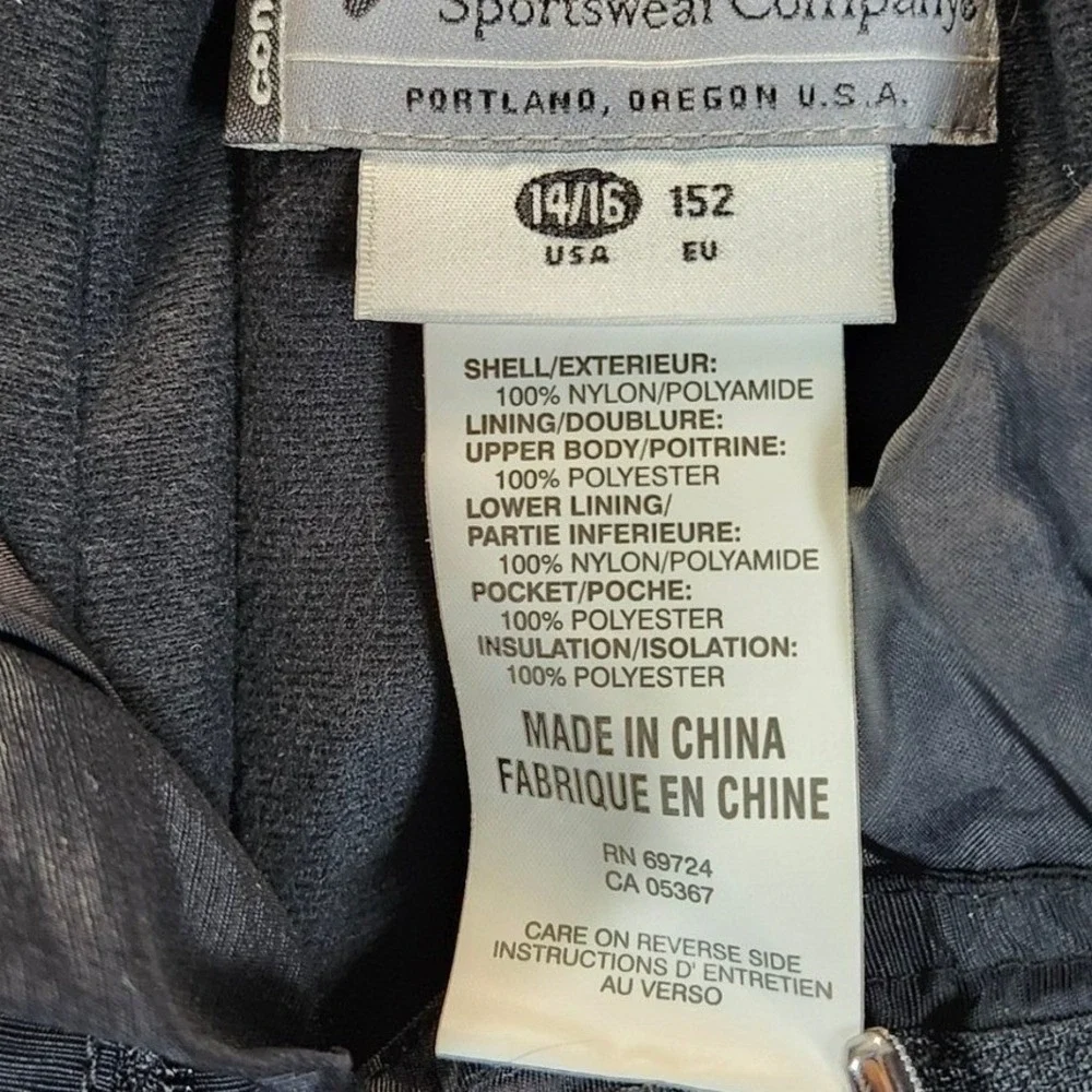 Columbia Convert Ski Pants Youth 14/16 Black Insulated Snowboard Pockets‎